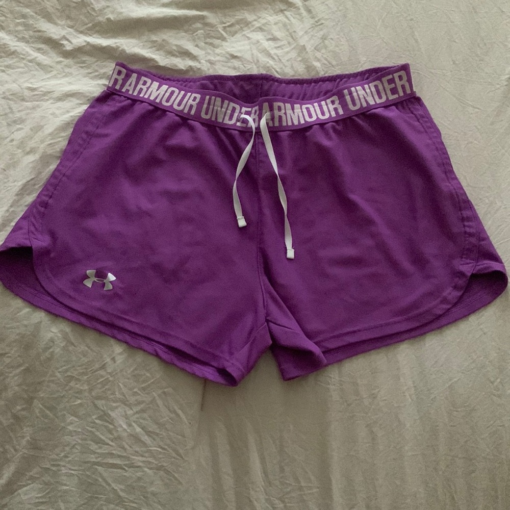 COPY - purple under armour play up shorts